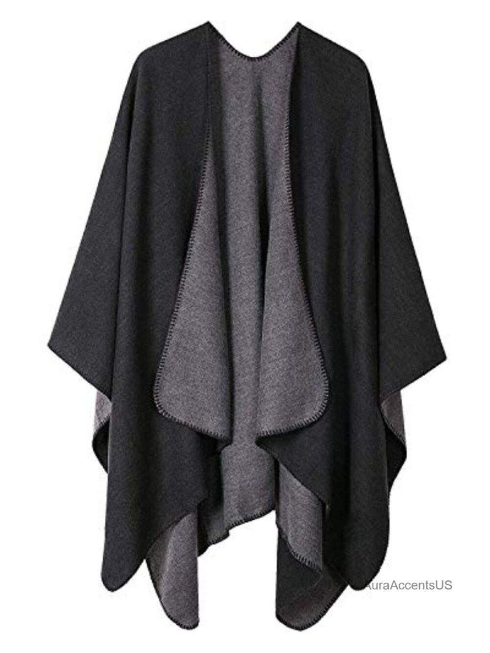 Soft Acrylic Poncho Shawl Wrap Open Front Cape